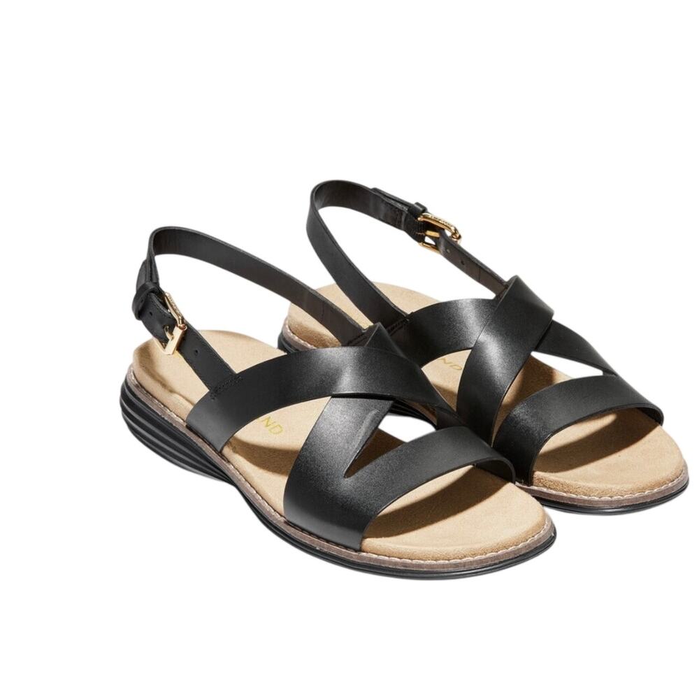 Cole Haan original Grand women's strappy leather sandals black size 7.5